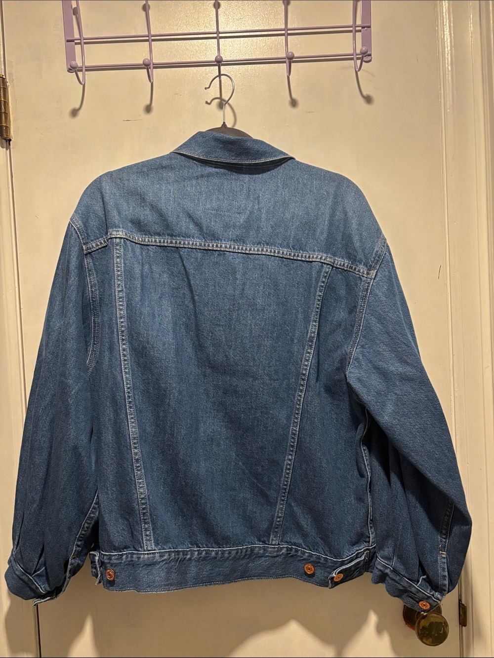 Classic Blue Denim Jacket - Women's Casual Trucker Jacket - Picture 4 of 5